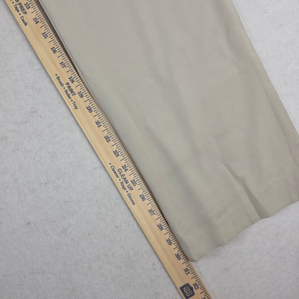 Haggar Women 14 Average Dress Pants Beige New Straight Leg Comfort Stretch - Picture 9 of 11